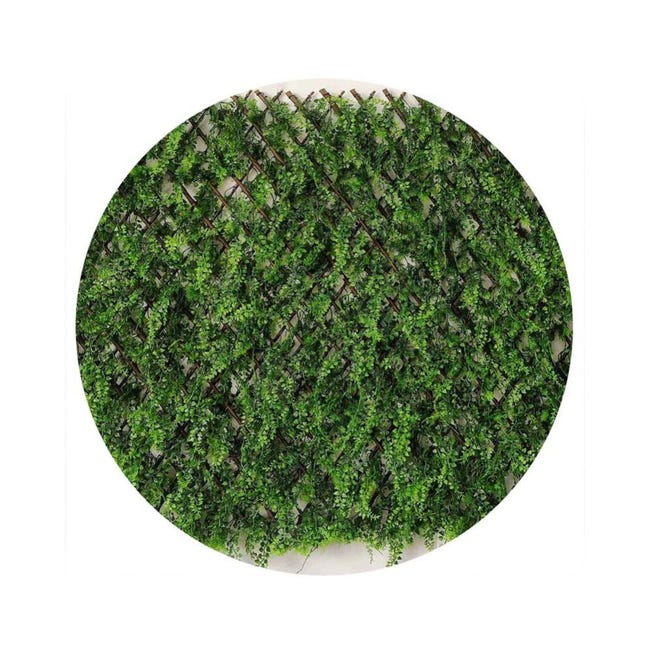 Traliccio Estensibile In Legno Con Edera Artificiale - 100x200 Cm, Per Privacy Giardino - Foto 10