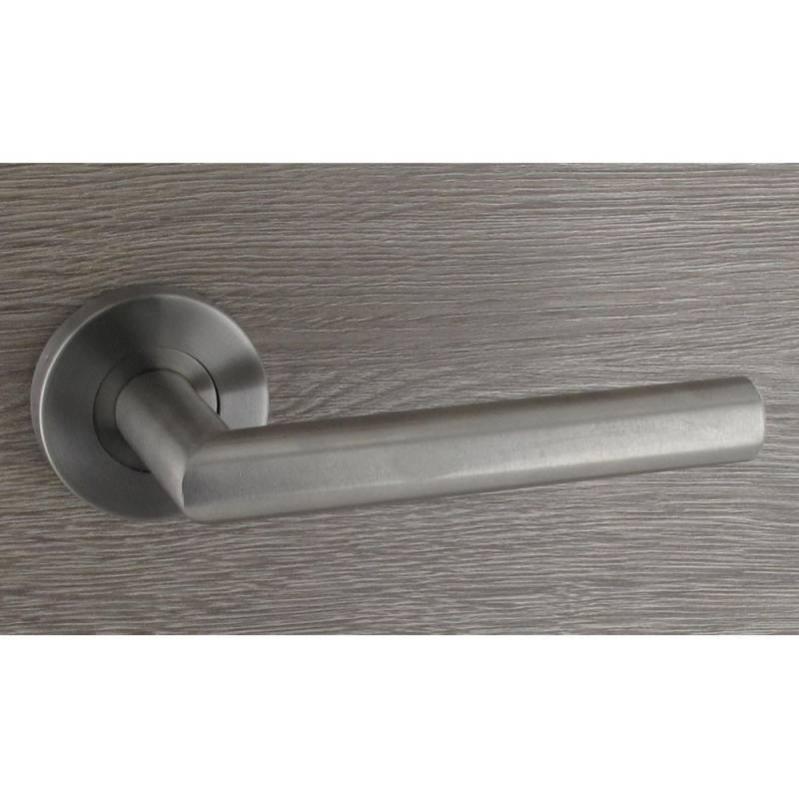 Maniglie Per Porta Yale Verona - Nero Opaco, Con Rosone E Foro Per Serratura, Per Interni Ed Esterni - Foto 7