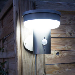 Samas Lampe murale solaire à LED sans fil IP54 détecteur de mouvement  crépusculaire murale jardin entrée terrasse