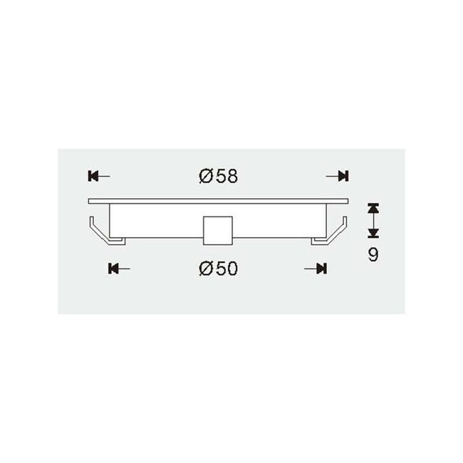 Mini spot LED encastrable rond ultra-plat 0,5W - Blanc Froid