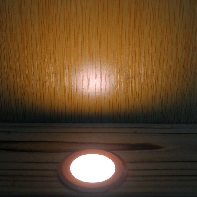 Spot LED étanche noir 12V, 10W, blanc chaud