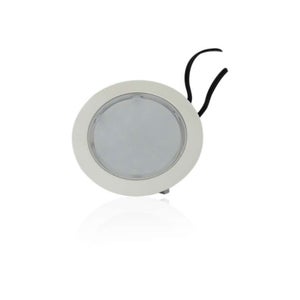 Spot LED RGB 6W multicolore 12V encastré 6cm rond blanc argenté