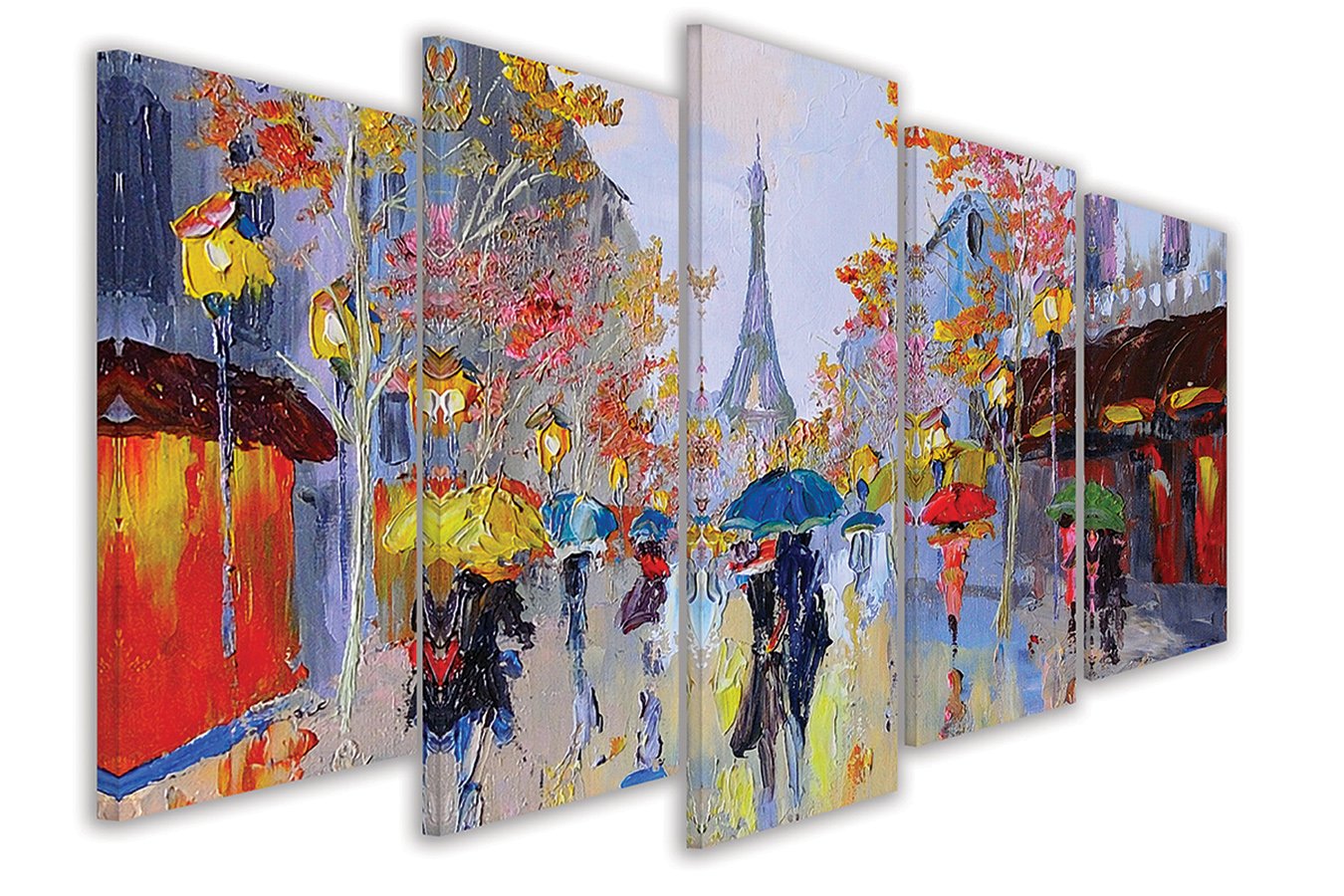  Tableau  Reproduction  Affiche  Paris Sous La Pluie 150x80cm 