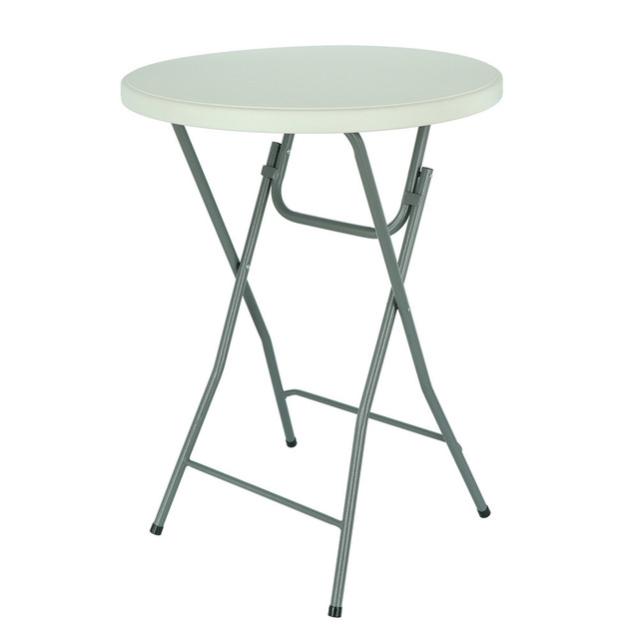 Deuba Tavolino alto giardino pieghevole rotondo Ø 80cm altezza 110cm tavolo da bar bistro pub feste tavolo da esterno 