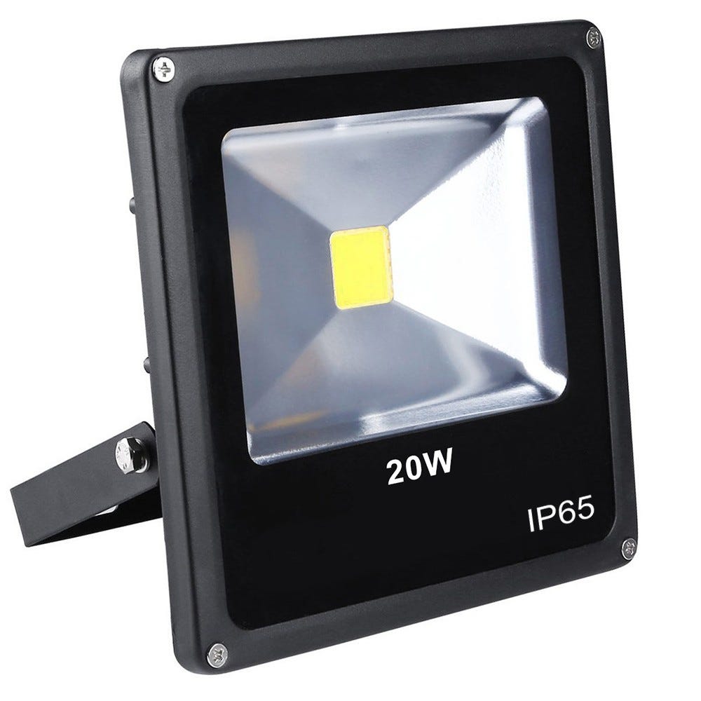 Projecteur LED Intérieur/Extérieur Extra Plat Blanc Froid 10W, 20W, 30W,  50W - 20 Watts/1940lm /~176W