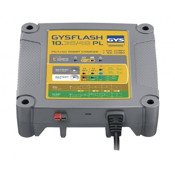 Chargeur batterie Plomb/LiFePO4 36/48V 10A de 10 à 230Ah GYSFLASH