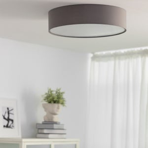 Lampada da soffitto nera 40 cm con LED - Drum LED