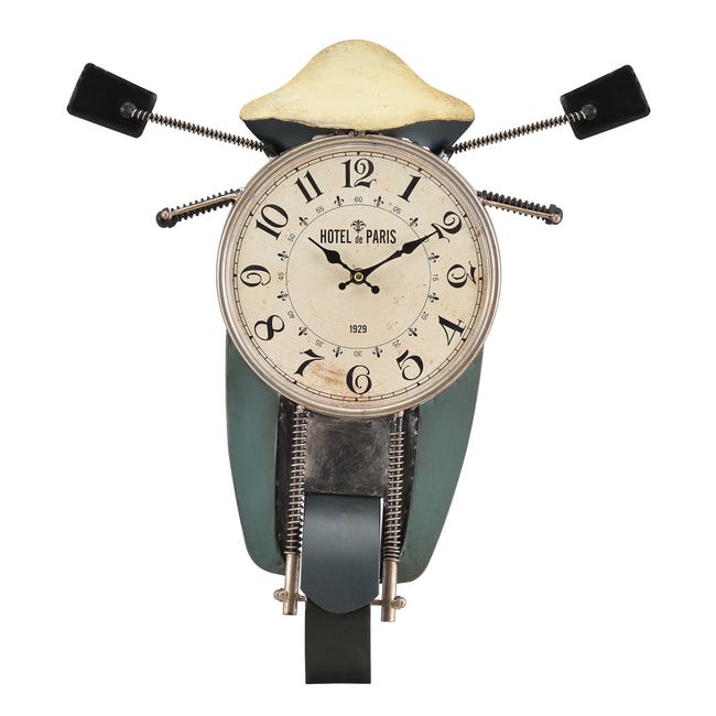 Vintage Moto Modèle Horloge Moto Ornement Home Office Étagère Décoration