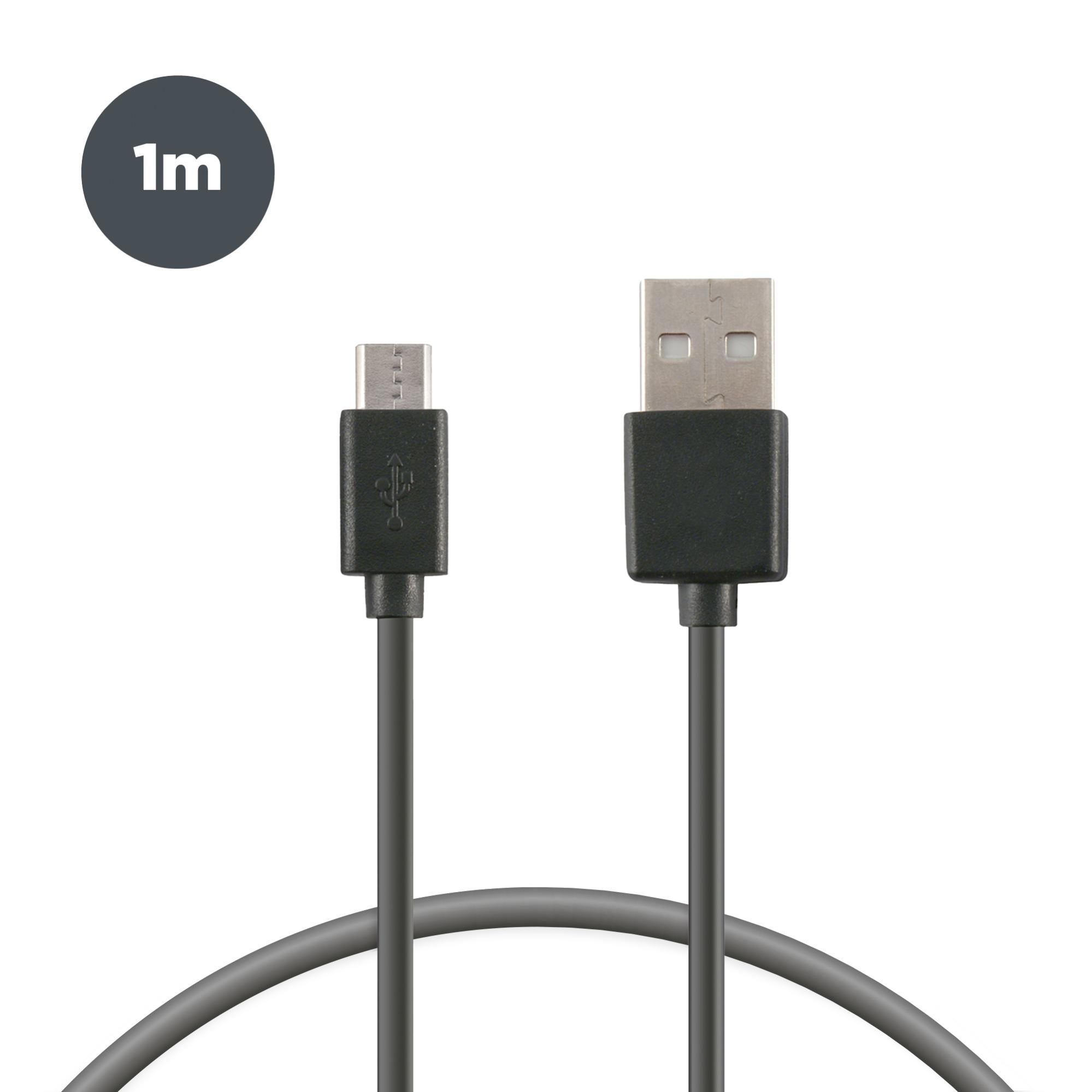 de 1 m, USB y Micro USB, Negro | Merlin