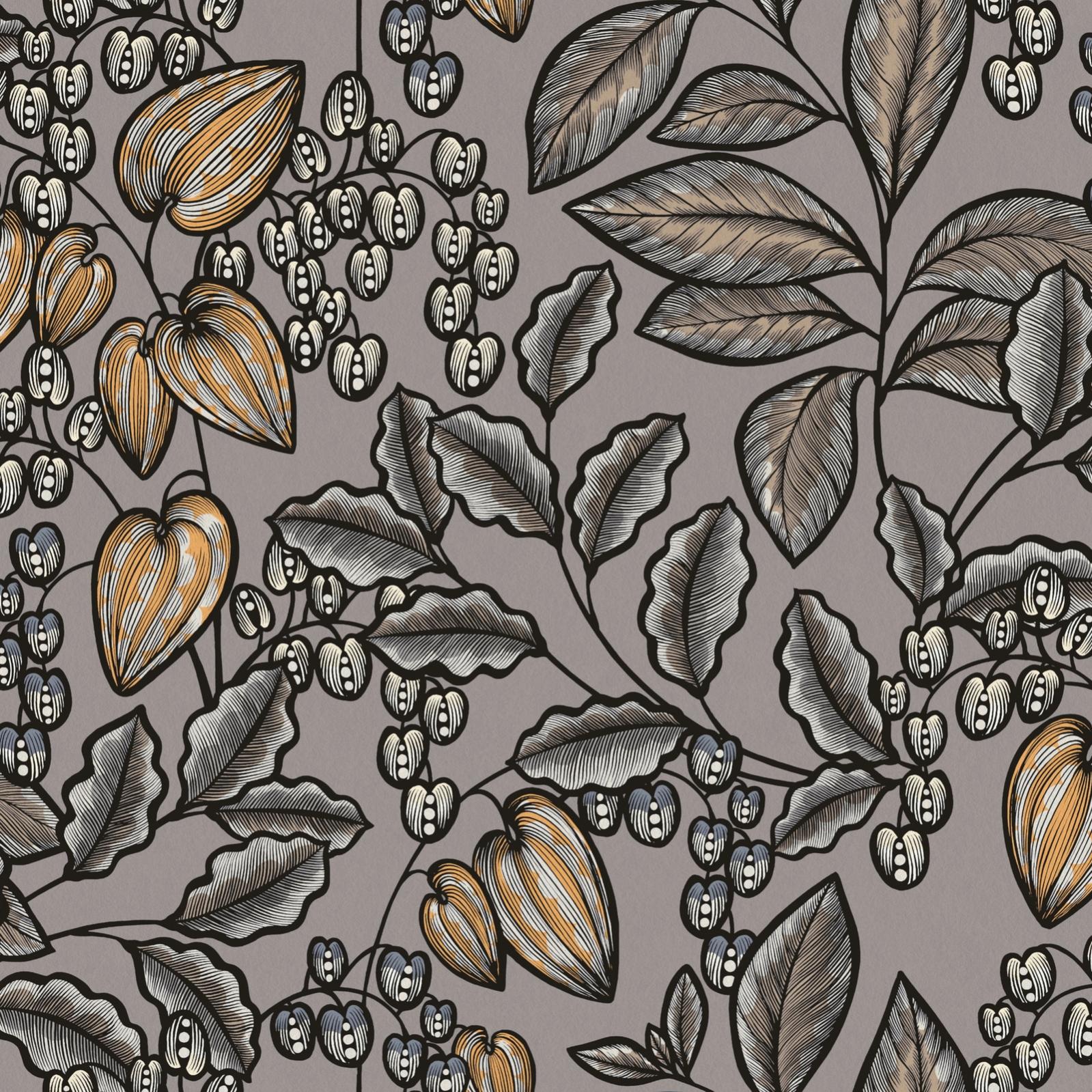 Papel pintado hojas amarillas papel pintado gris y beige para dormitorio y salón papel pintado flores modernas tejido no tejido