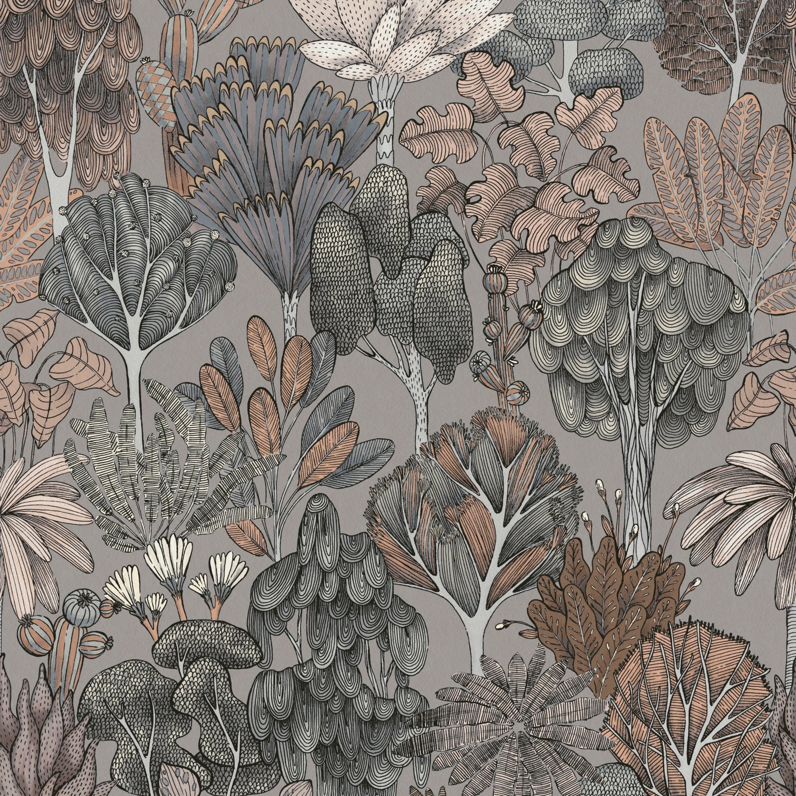 Papel pintado flores y hojas estilo realista papel pintado moderno para interior retro creativo papel pintado vinílico estampado floral