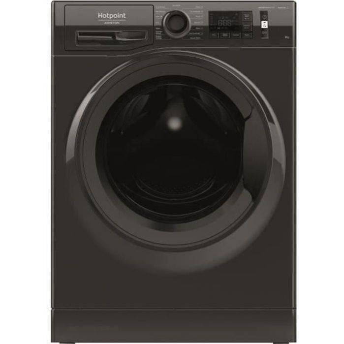 HOTPOINT NM11823BKFRN Lavatrice a montaggio frontale Natis - 9 kg - Classe  A +++ - 1200 giri / min - Nero | Leroy Merlin