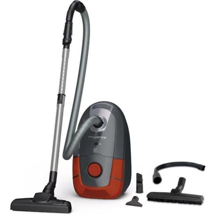 ROWENTA YY4473FE Aspirapolvere con sacco POWER XXL - 70 dBA - Capacità 4,5L  - Grigio e arancione | Leroy Merlin
