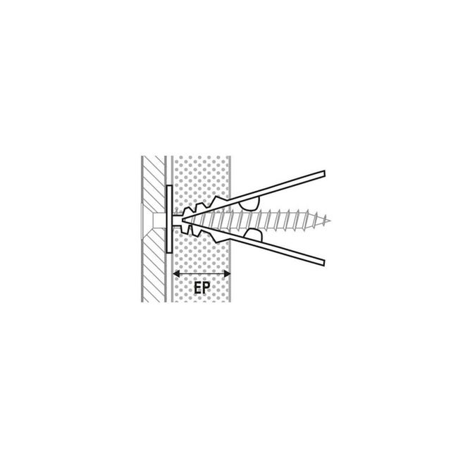 Chevilles à Frapper TRIPLEX - Pose Ultra Rapide avec Seulement le Foret  d'une Perceuse (75 Vis 5X30 mm) : : Bricolage
