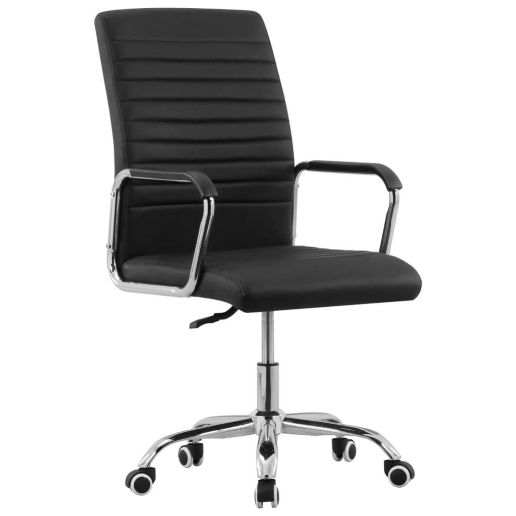 Chaise Pivotante De Bureau Noir Tissu Vidaxl  Leroy Merlin