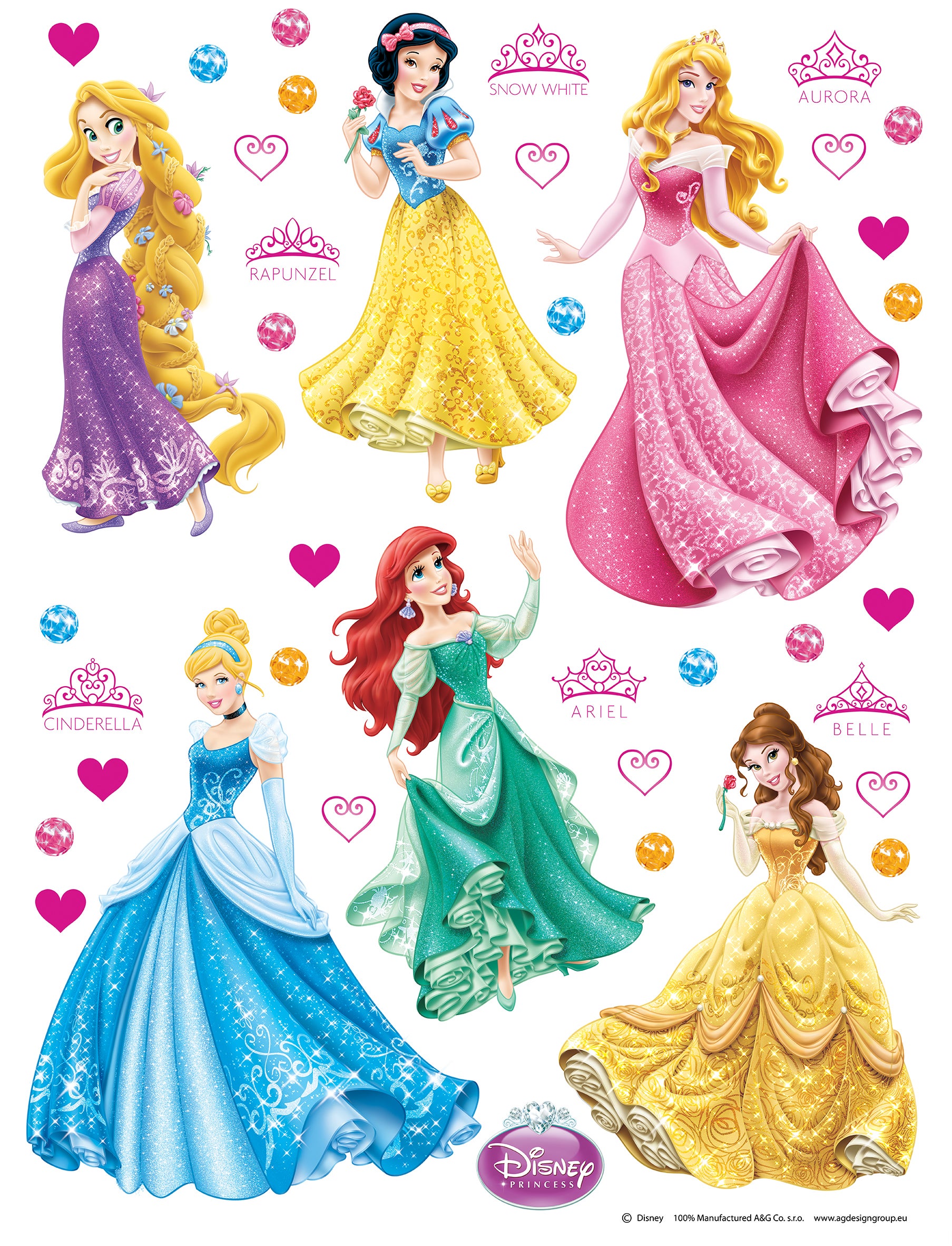 Pegatinas de princesas Disney lote 600