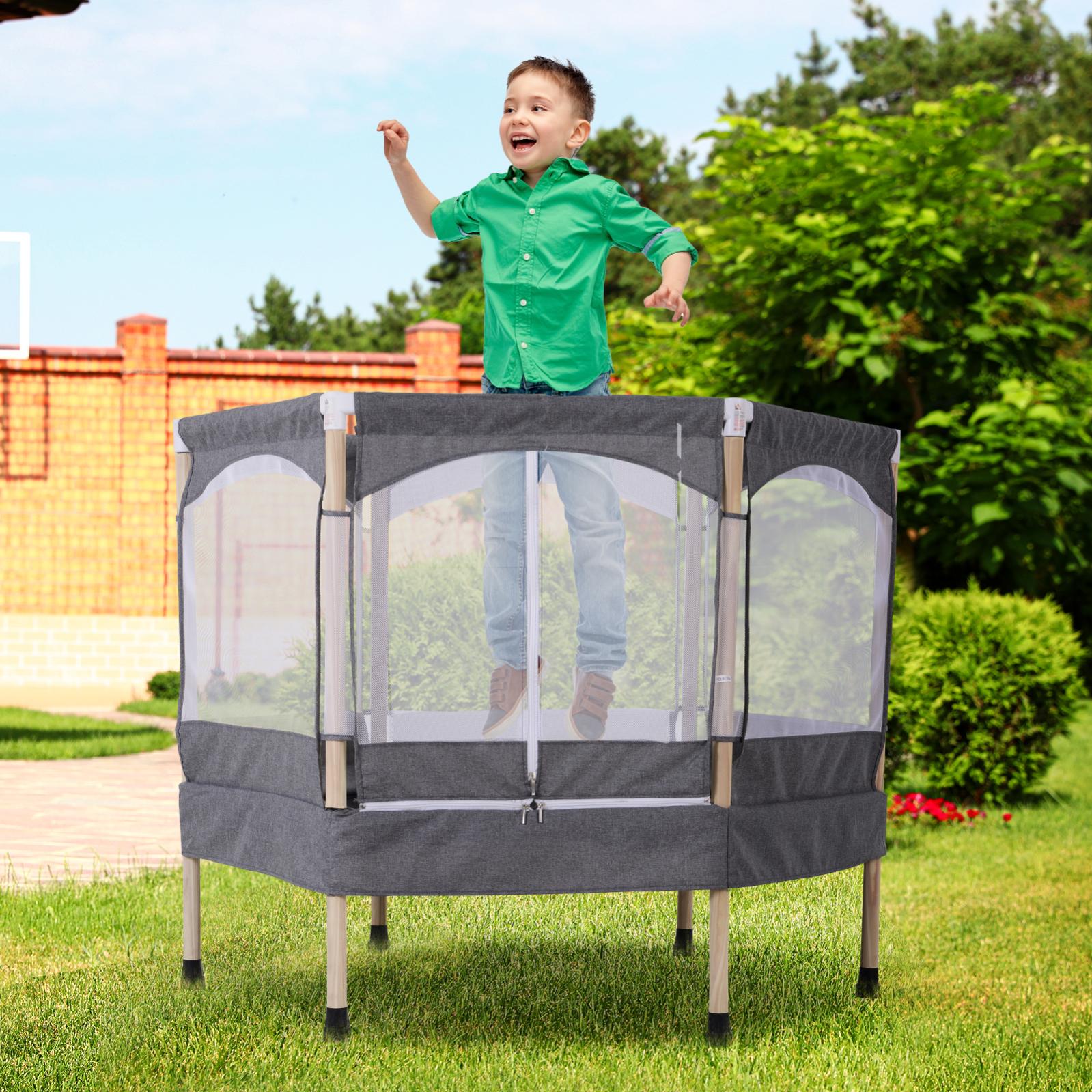 HOMCOM Trampolino Fitness Piegevole - 114cm Diametro Con Maniglia Regolabile - Foto 8