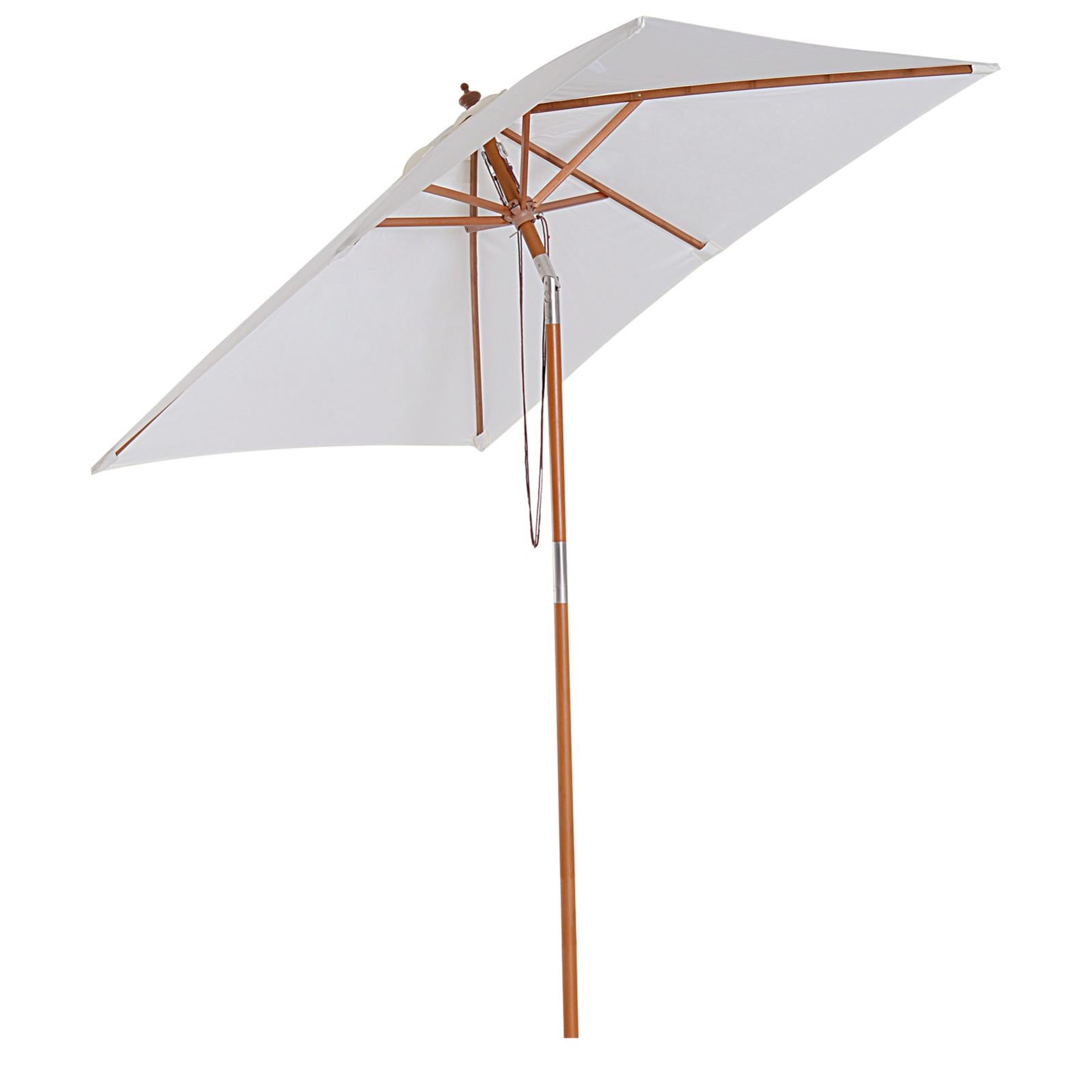 Ombrellone Da Giardino KOMFOTTEU In Legno Di Faggio, Diametro 3 Metri, Inclinabile E Impermeabile, Con Manovella, Per Terrazza E Balcone - 6
