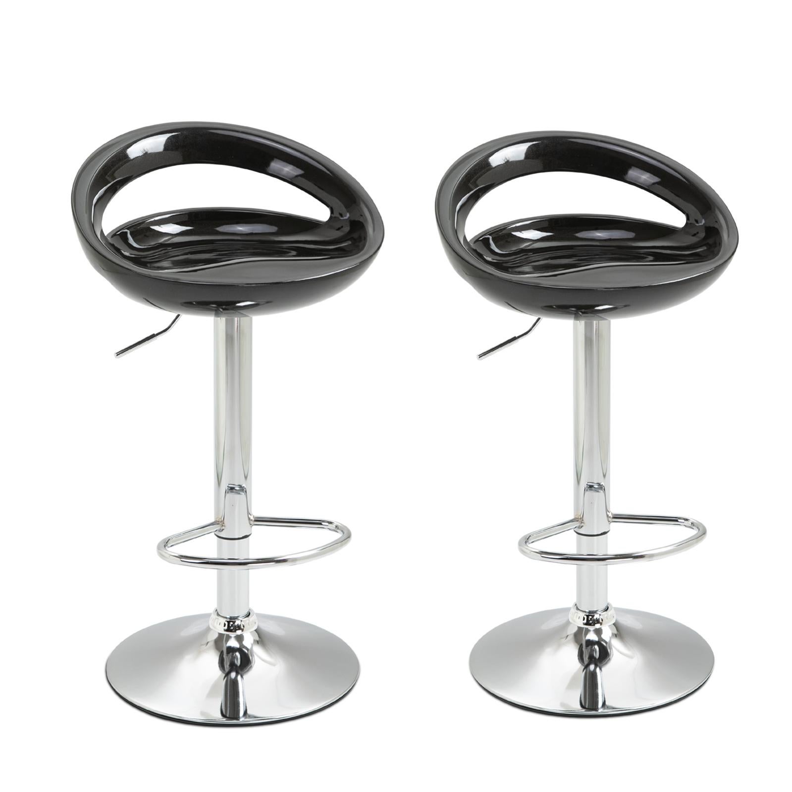ALPHA HOME Sgabello Da Bar Girevole Regolabile In Altezza, Con Schienale E Braccioli, Pelle PU Marrone, Certificato BIFMA