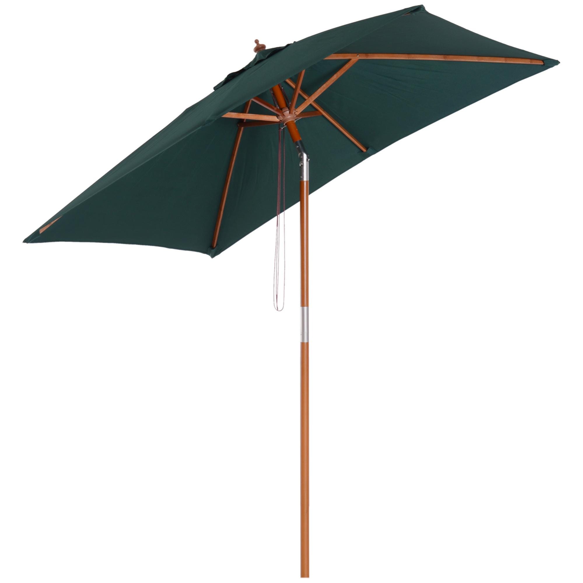 Ombrellone da Giardino 295x2x255H cm con 8 Stecche in Legno e Bambù Ombrellone da Giardino 295x2x255H cm con 8 Stecche in Legno e Bambù