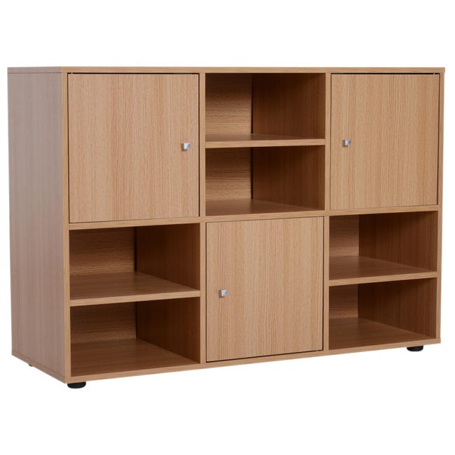 Libreria A 6 Cubi 2x3 Scaffale Aperto In Legno, Ripiani Multiuso Per Soggiorno E Camera Da Letto, Colore Nero