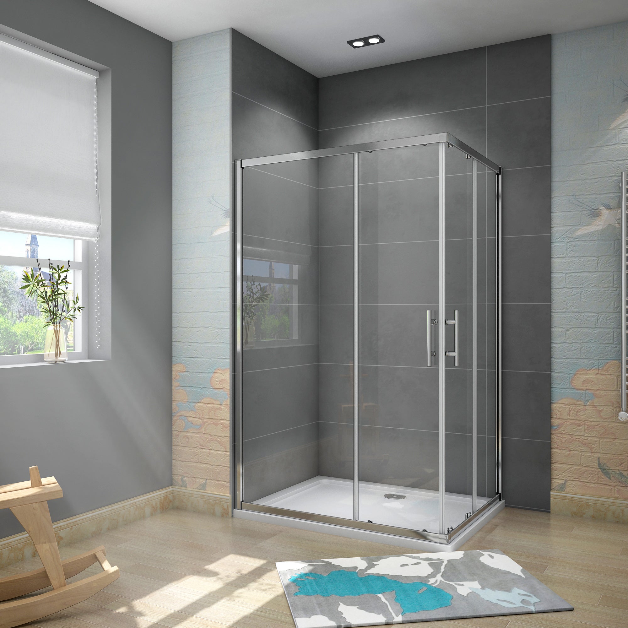 Vetro doccia fisso, arredo bagno, box doccia su misura online, vendita  online di vetri per box doccia - Vetreria Dimensione Vetro