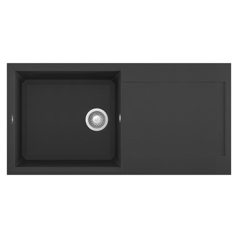 Lavello Elleci Life 480 Granitek – 1 Vasca 100x50 Cm, Grigio Tortora, Con Gocciolatoio