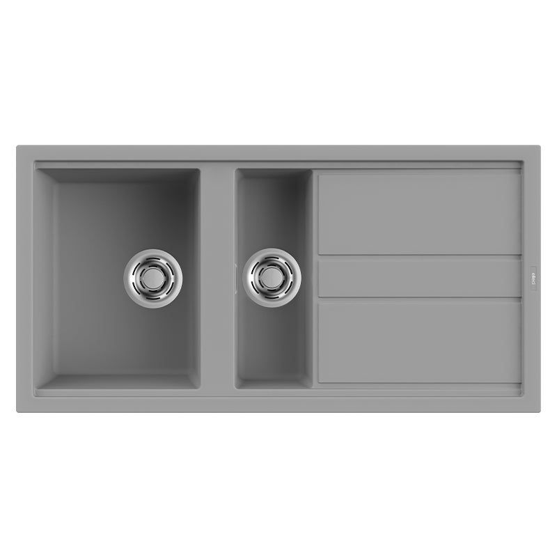 Lavello Elleci Incasso 2 Vasche Con Gocciolatoio 100x51 Best 475 ...