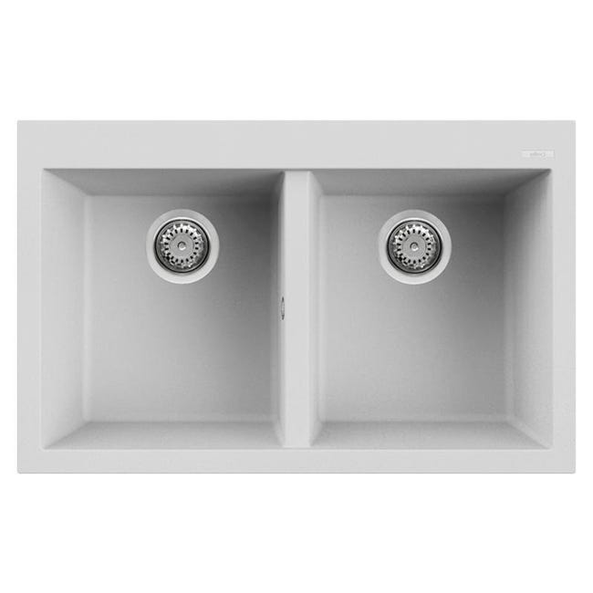 Lavello Da Incasso ELLECI GRANITEK QUADRA 110 - Colore Cemento, Materiale Granito E Resina - Foto 10