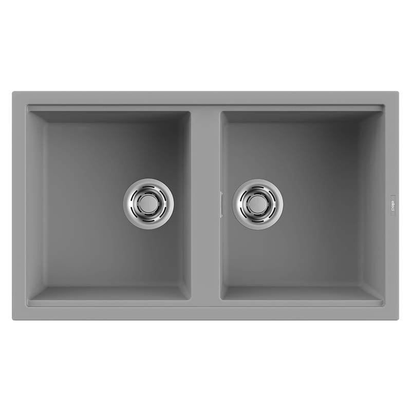 Lavello Elleci Incasso 2 Vasche 86x51 Best 450 Keratek Plus Grigio ...