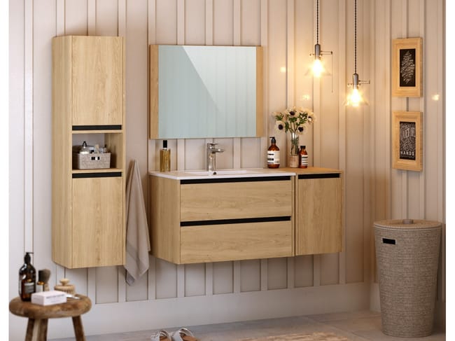 Bobochic Meuble De Salle De Bain 80 Cm Milan Leroy Merlin