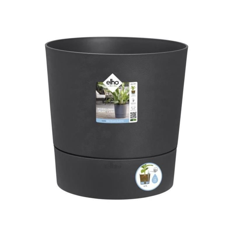 Veca Vaso fioriera QUADRATO CUBO MATHERIA in plastica CON RUOTE 30CM colo ANTRACITE AMDGarden