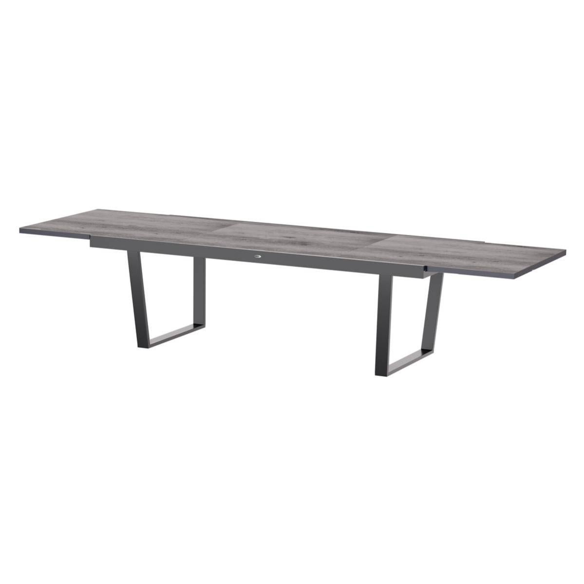 Table de jardin extensible Unione Gris smoke & Graphite Hespéride