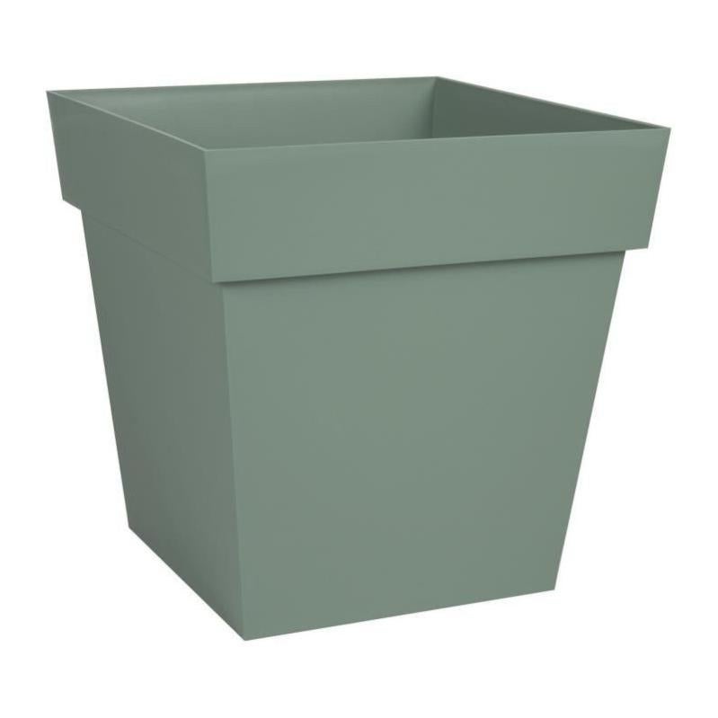 EDA Vaso Quadrato Toscana 32 Cm - Rosso Borgogna, 22 Litri, Antigelo E UV - Made In France - 5