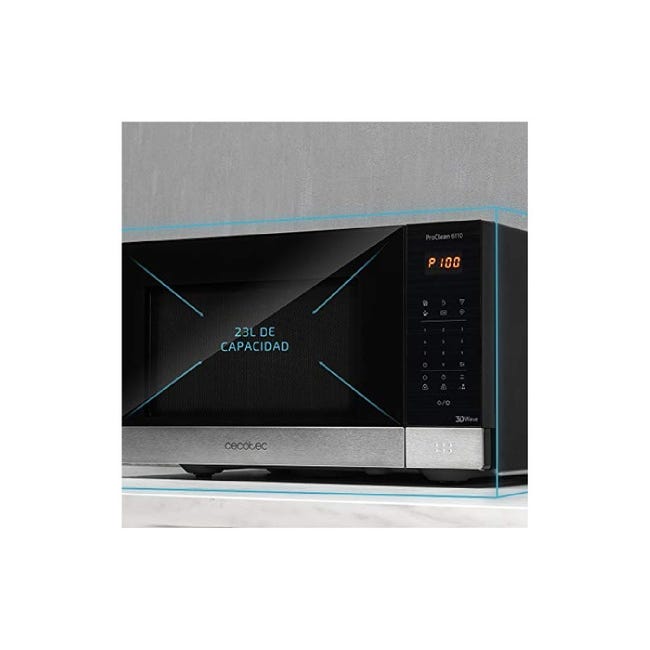 ProClean 6010 Inox Micro-ondes digital de 23 litres Cecotec