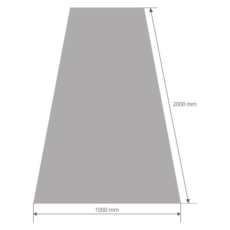 Tôle D'Étanchéité à Fronton Aluminium Gris Anthracite RAL 7016 - 110x190mm - Marque Excolo Allemagne
