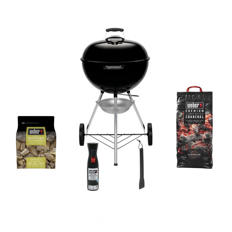 Barbecue WEBER - à charbon - Original Kettle E-5710 - 57cm - Noir - Espace  Bricolage