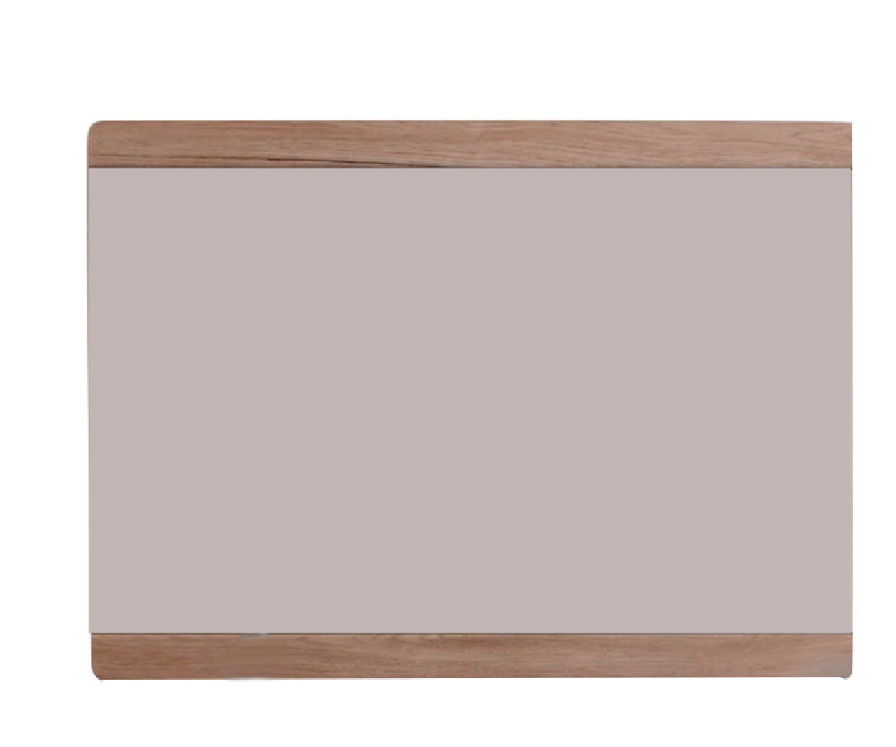 Espejo de pared rectangular de melamina roble claro aurel