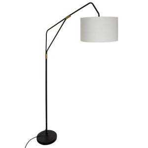 Lampadaire courbé design à LED intégrée noir 170 cm - Thalia