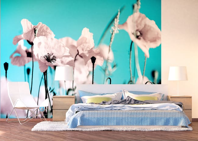 Fleurs bleu et rose 360 x 270 cm Sanders Sanders Leroy Merlin