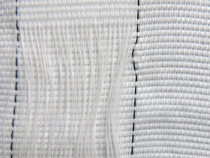 Red para andamio tejida de 130 g/m² - trabajos con chorro de arena, de pintura y limpieza con proyección de agua, blanca de 2,07 m x 20 m