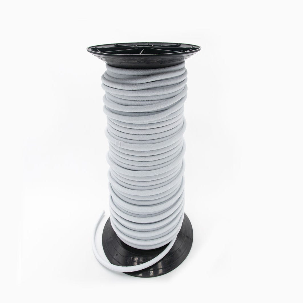 Cordino elastico Ø 8 mm - Confezione da 100 ml Bianco