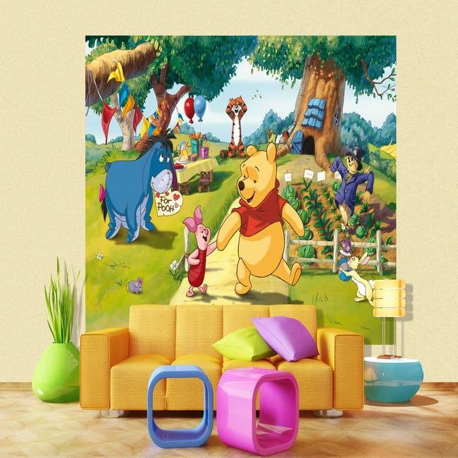 Papier Peint Photo Le livre de la jungle Disney Nager avec Baloo
