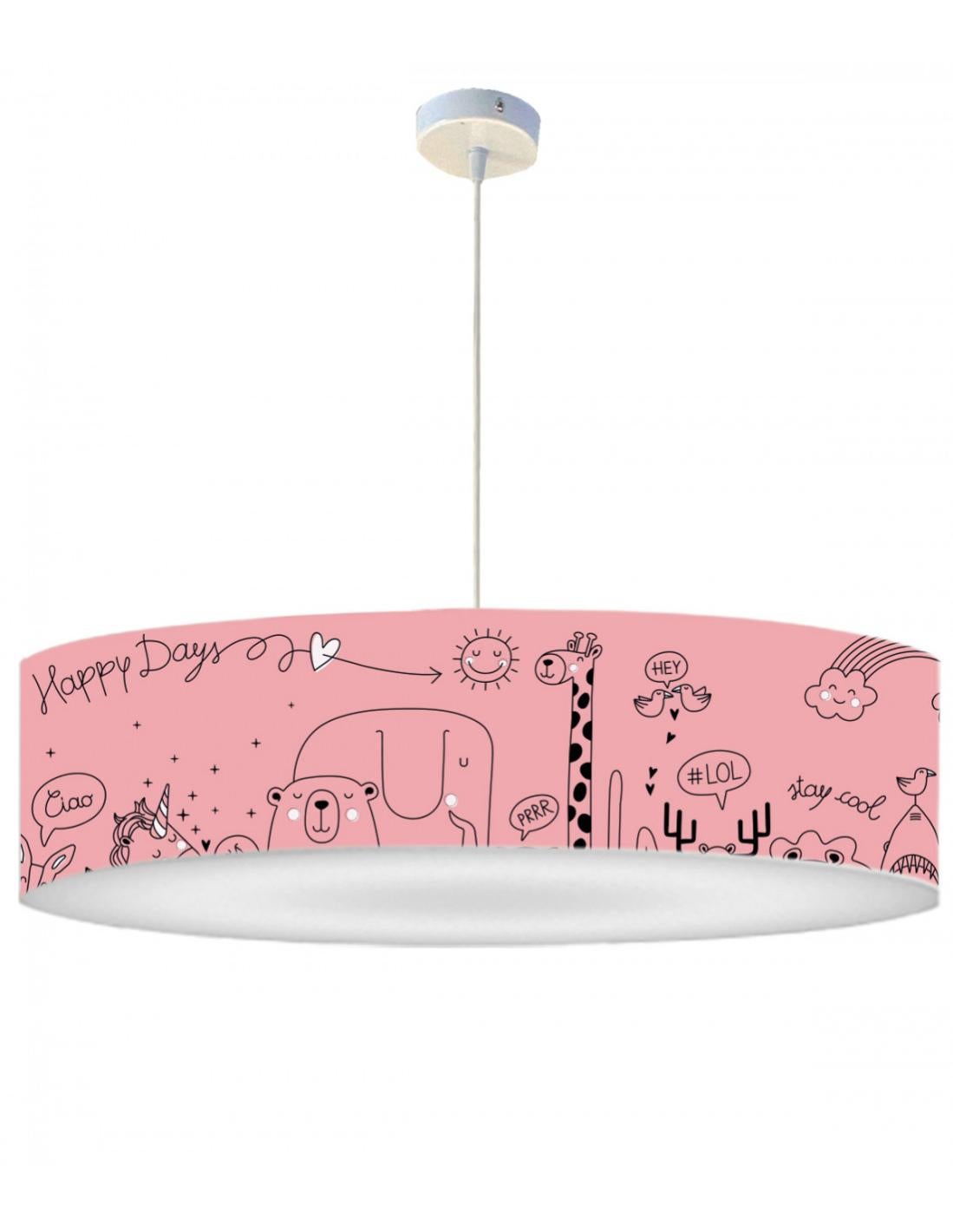 Suspension Enfant Happydays Rose Doux D 60 X H 30 Leroy Merlin