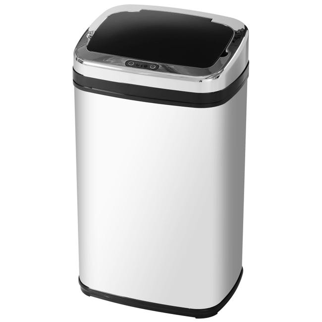 Tower T938023GRY Pattumiera con sensore di ozono, grande, 60 l, apertura a mani libere, filtro a carbone, grigio Tower T938023GRY Pattumiera con sensore di ozono, grande, 60 l, apertura a mani libere, filtro a carbone, grigio