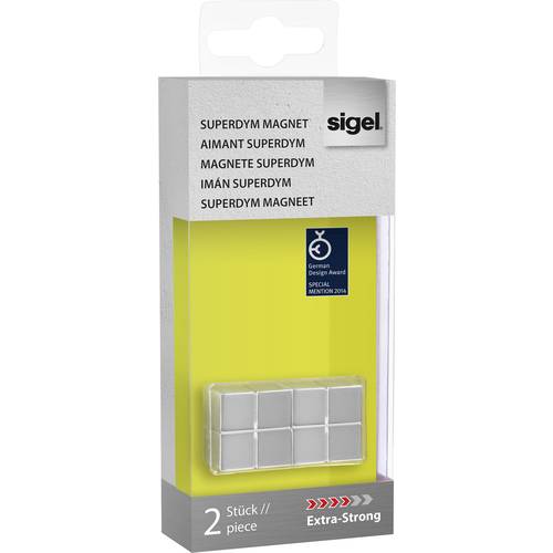 Sigel SuperDym aimant puissant 20 x 10 x 20 mm (2 pièces) Sigel