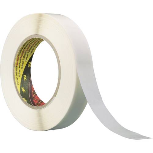 3M Ruban adhésif en mousse PE avec adhésif caoutchouc-résine 9528W, blanc,  papier de protection : couleur marron, 50 mm x 66 m, 0,8 mm