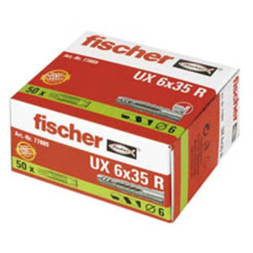 Fischer 077889 Taco universal nylon UX 6x35 R caja DIY (Envase 50 uds)