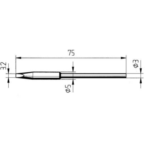 JBC Tools C245731 Panne de fer à souder forme de burin, droite Taille de la panne 0.3 mm Contenu JBC Tools C245731 Panne de fer à souder forme de burin, droite Taille de la panne 0.3 mm Contenu