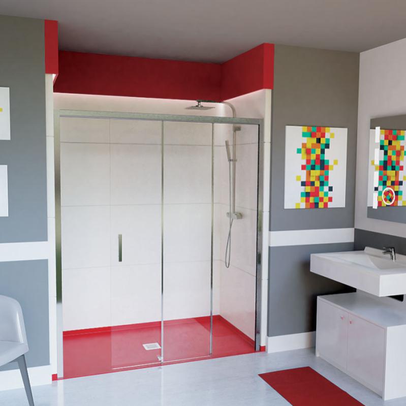 Porte de douche 170cm coulissante NERINA PMR sans seuil Leroy Merlin